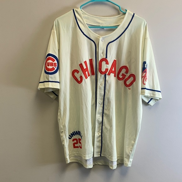 Cubs Tops - Unwell Chicago Cubs Women's Jersey - Cream Alex Cooper